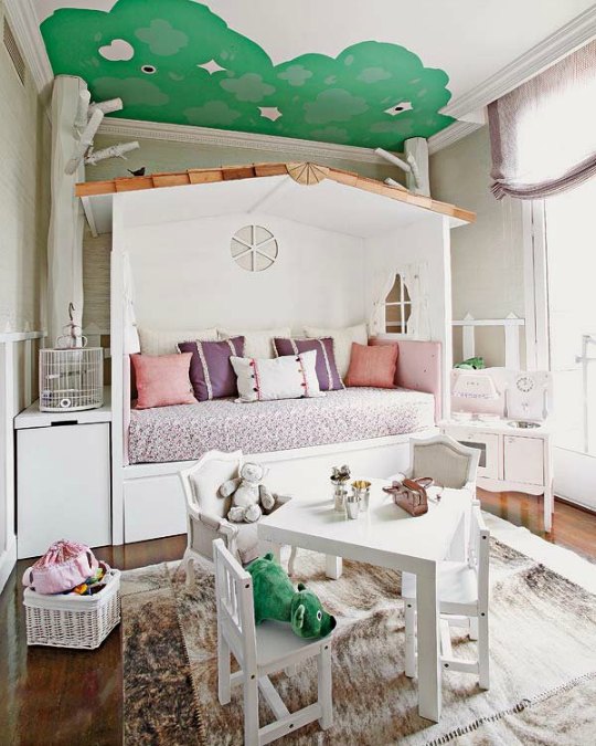 Cama-casita adorable para niñas