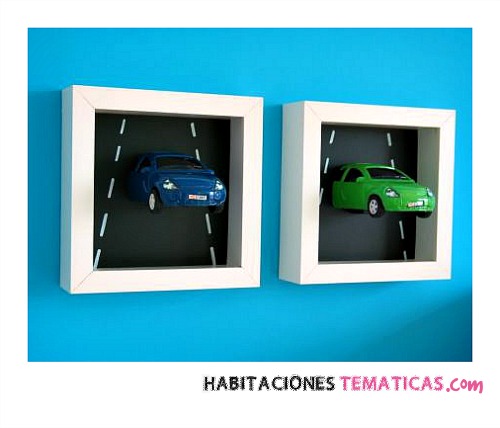 Manualidad interesante para un dormitorio de temática Coches