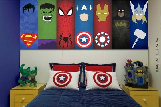 Cuartos decorados de Superheroes