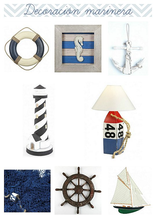 Complementos decorativos para un ambiente marinero