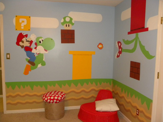 Habitación infantil de Mario Bros