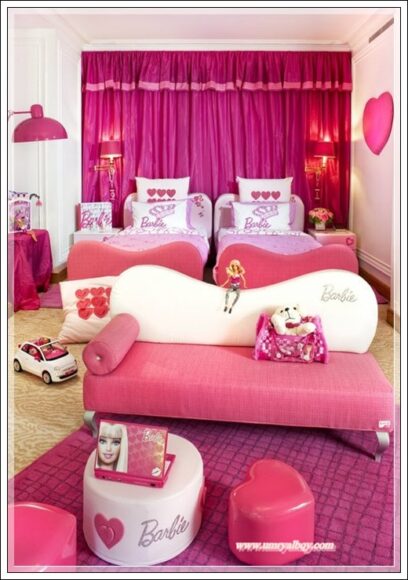 Dormitorio de Barbie para niñas | Habitaciones Tematicas