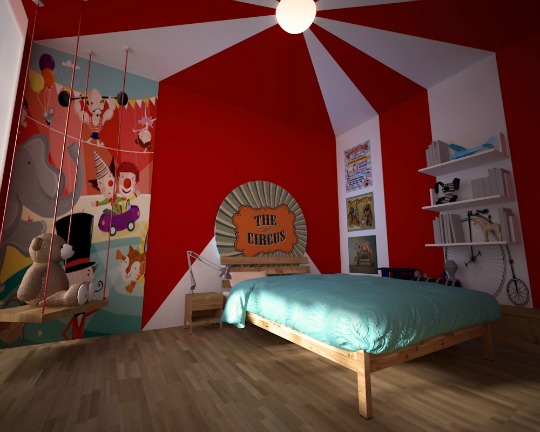 Decoración infantil inspirada en el circo