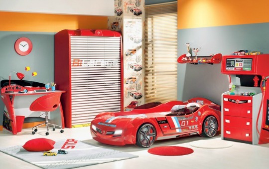 Fantástico dormitorio infantil con cama coche | Habitaciones Tematicas