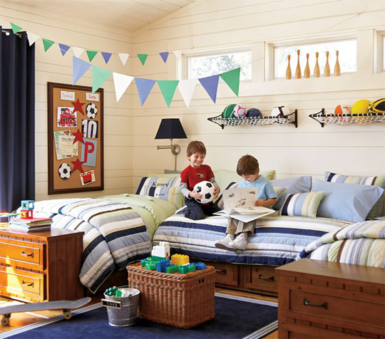 Idea decorativa para un dormitorio dedicado al deporte | Habitaciones