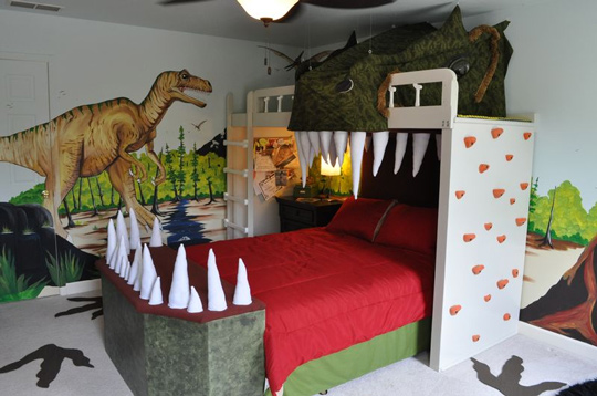 Dinosaurios en la habitación infantil