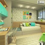 Un dormitorio inspirado en la película Monstruos SA