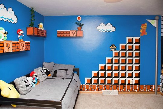 El dormitorio de Súper Mario Bros