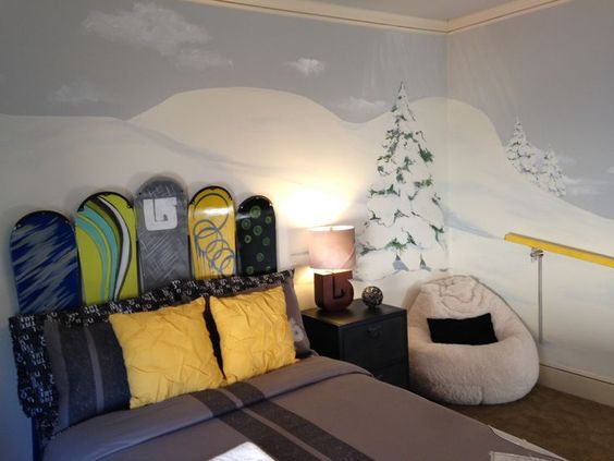 Decoración Snowboard para jóvenes | Habitaciones Tematicas