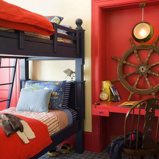 Dormitorio marinero con literas