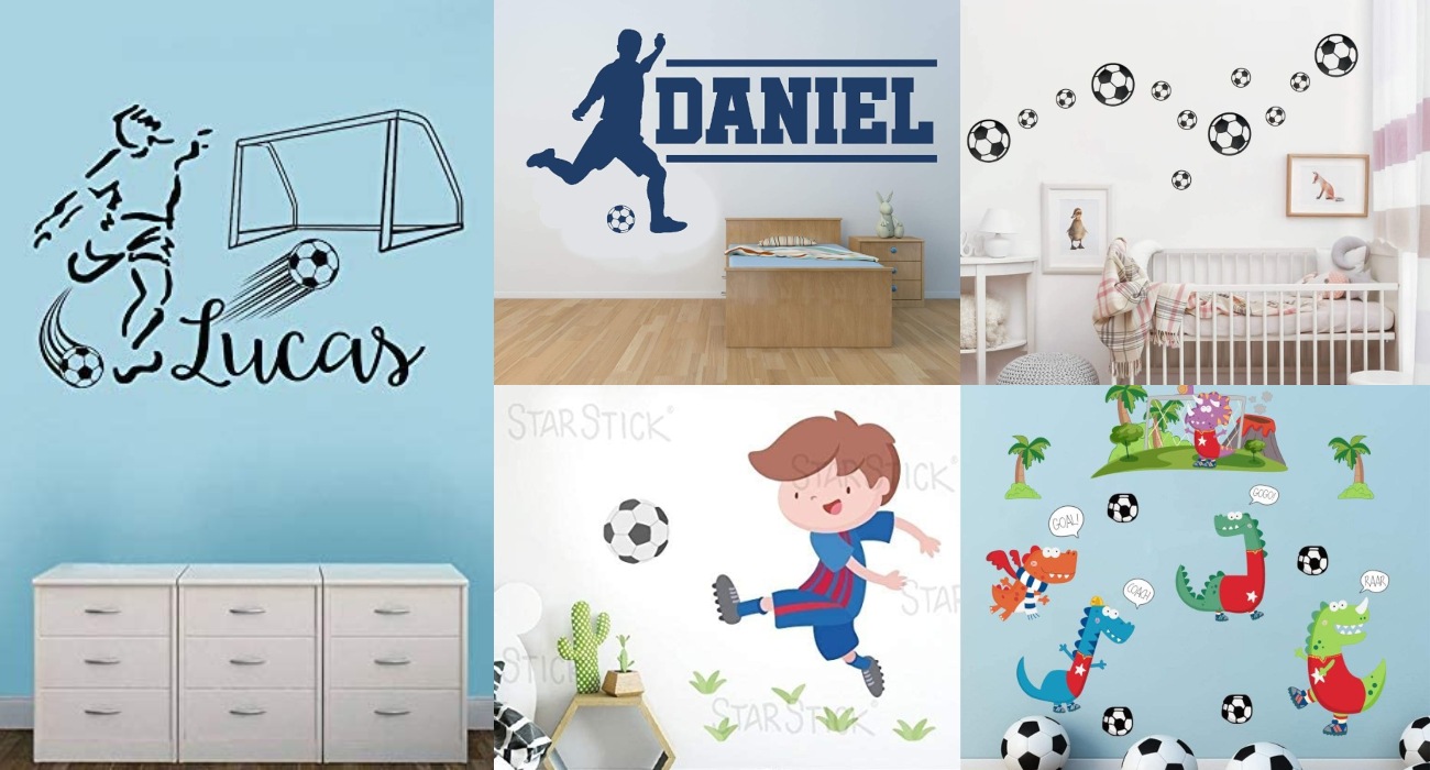 Decoración vinilo Fútbol | Ideas para decorar Habitaciones Tematicas