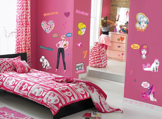 Decoración habitación infantil Barbie